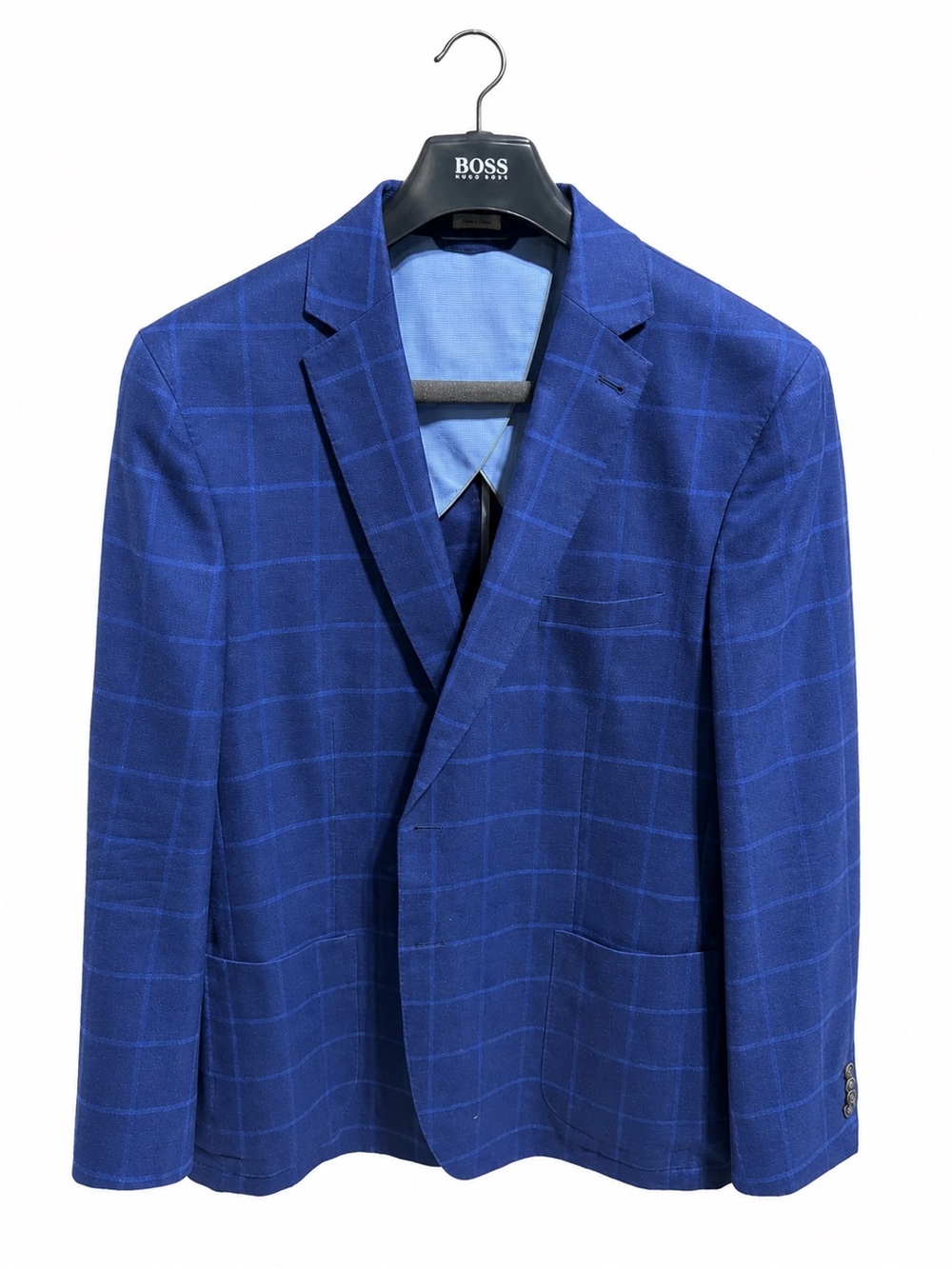 Peter Millar Royal Blue Windowpane Blazer